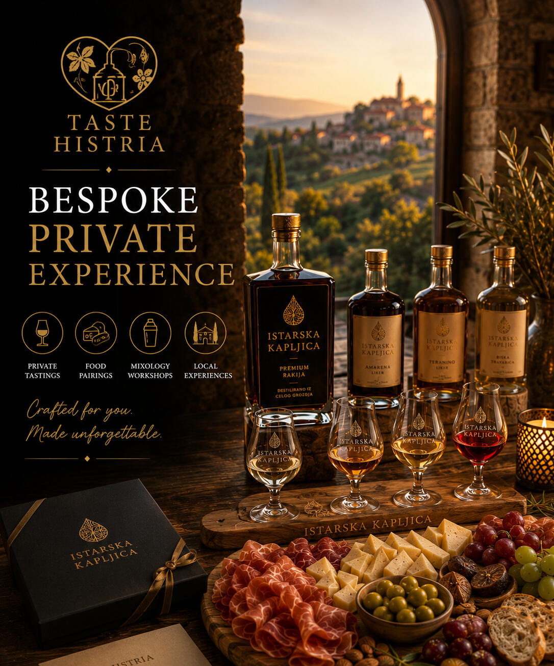 Private expirience Custom Pricing Create your own Taste Histria experience. Whether you're celebrating a special occasion, hosting clients, organizing a team event, or simply seeking something truly unique, we design every detail around your preferences. From private tasti